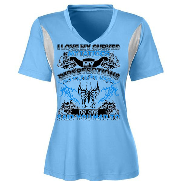 I Love My Curves My Tattoos T Shirt, I Love Tattooed T Shirt, Awesome T-Shirts