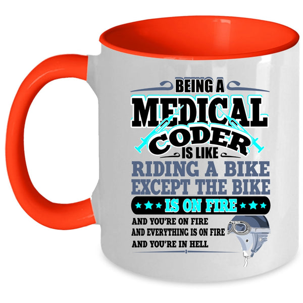 Awesome Medical Coder Coffee Mug, Being A Medical Coder Accent Mug
