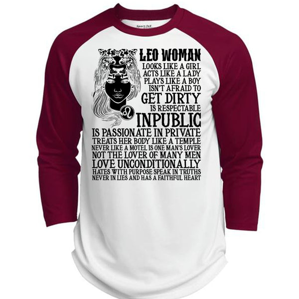 Leo Woman T Shirt, I Love Leo T Shirt, Awesome T-Shirts  (Polyester Game Baseball Jersey)