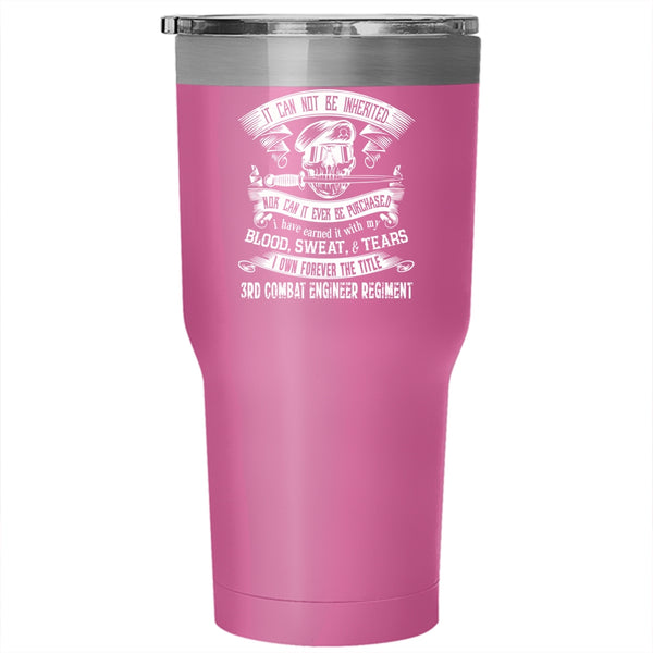 3RD Combat Engineer Regiment Tumbler 30 oz Stainless Steel, Cool Engineers Travel Mug