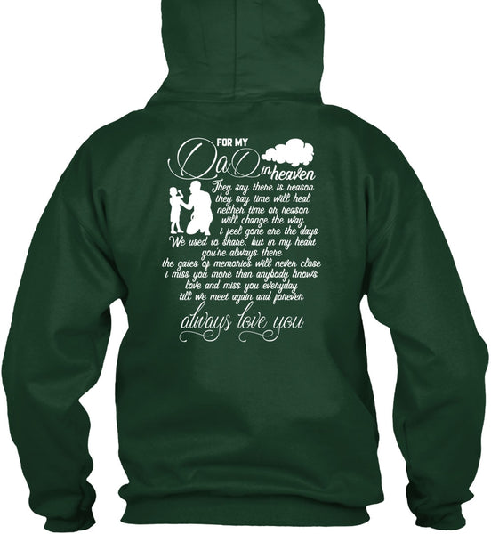 For My Dad In Heaven T Shirt, Love You T Shirt