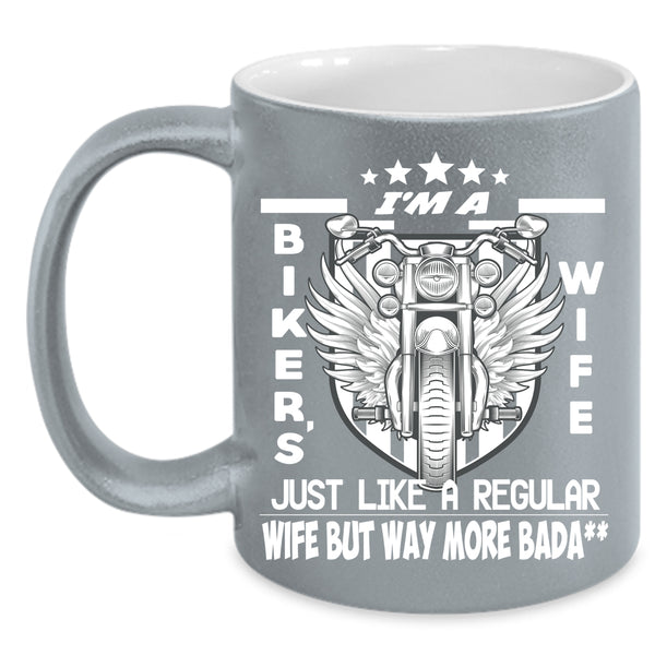 I'm A Biker's Wife Coffee Mug, Reagular Wife Coffee Cup