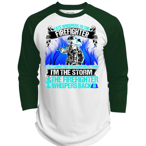 I'm The Storm The Firefighter T Shirt, I Love Firefighter T Shirt, Awesome T-Shirts  (Polyester Game Baseball Jersey)
