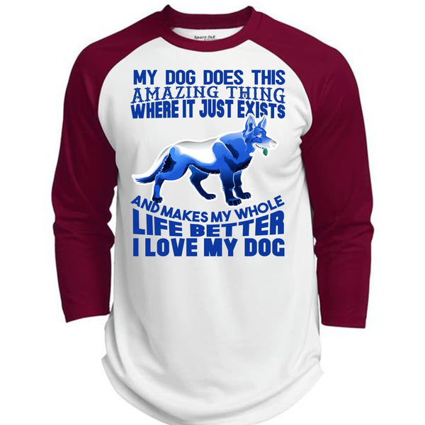 I Love My Dog T Shirt, My Favorite T Shirt, Awesome T-Shirts  (Polyester Game Baseball Jersey)