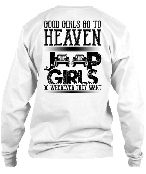 Good Girls Go To Heaven Jeep Girls T Shirt, I Love Jeep T Shirt