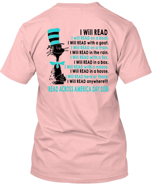 The Cat in the Hat T Shirt, I Will Read With A Mouse T Shirt, Read Across America Day 2018 T Shirt
