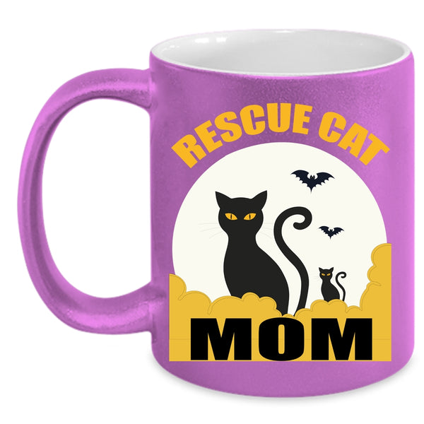 Rescue Cat Mom Coffee Mug, Best Gift For Mom Coffee Cup
