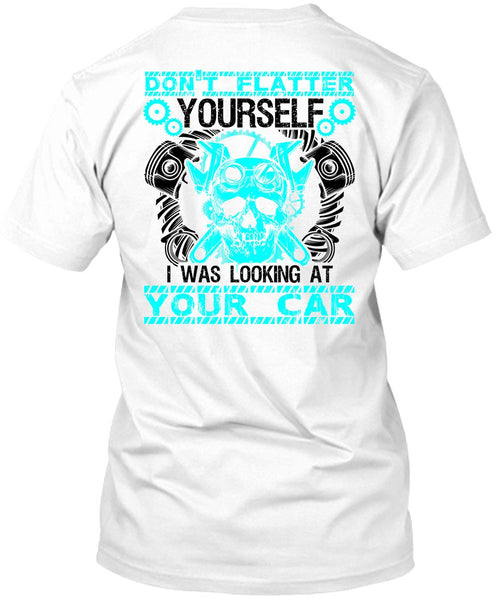 A black t-shirt with the shopify logo