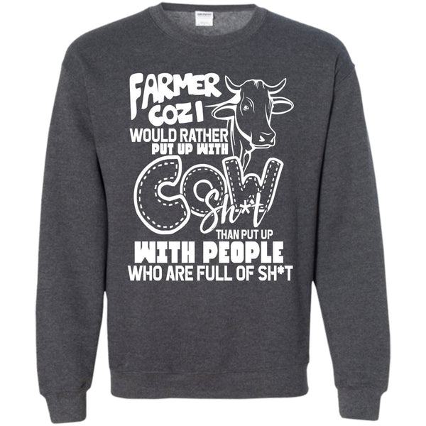 Rather Put Up With Cow T Shirt, Coolest Farmer Sweatshirt