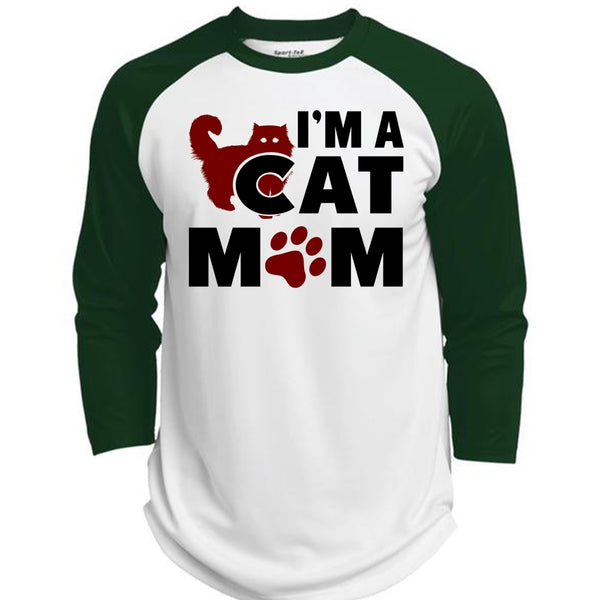 I'm A Cat Mom T Shirt, My Favorite T Shirt, Mother's Day T Shirt  (Polyester Game Baseball Jersey)