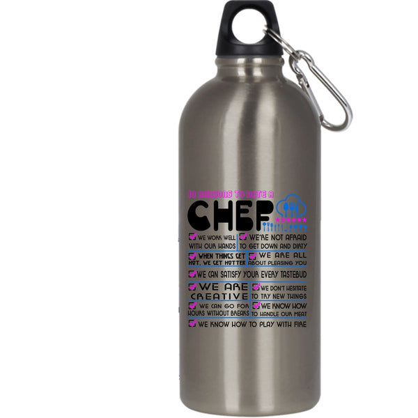 10 Reasons To Date A Chef 20 oz Stainless Steel Bottle,Cute Gift For Girlfriend Outdoor Sports Water Bottle