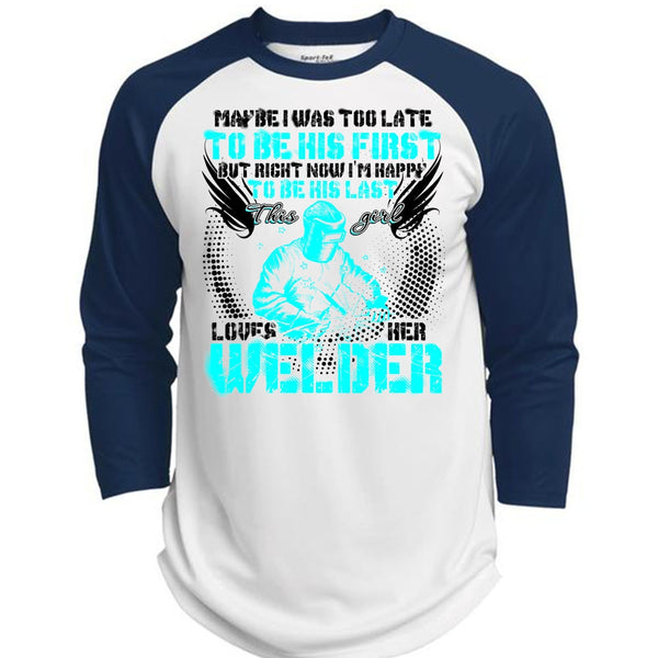 This Girl Loves Her Welder T Shirt, I Love Welding T Shirt, Awesome T-Shirts  (Polyester Game Baseball Jersey)
