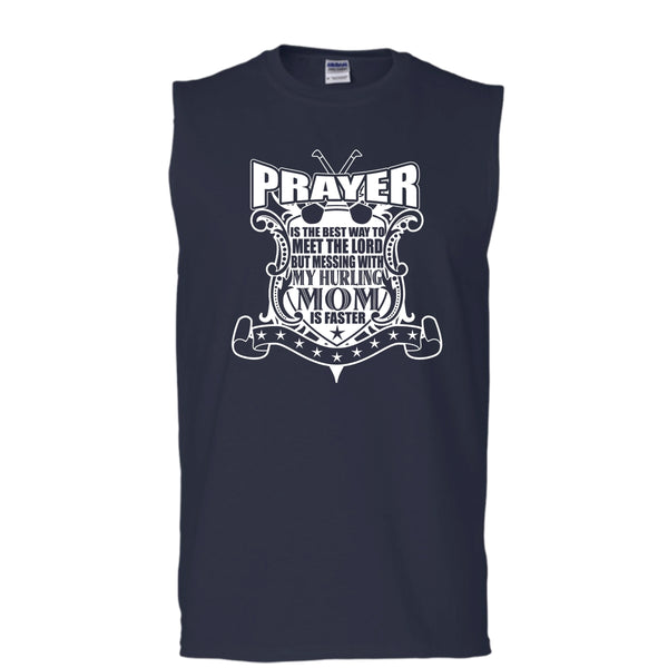 Messing With My Hurling Mom T Shirt, Coolest Hurling Mom Tank Top (Men's Cotton Sleeveless)