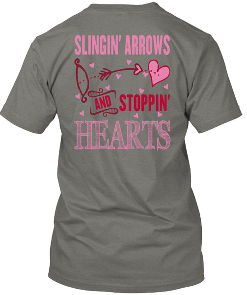 Slinging Arrows And Stopping Hearts T Shirt, I Love Husband T Shirt