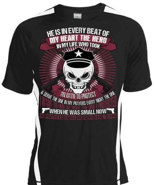 A black t-shirt with the shopify logo