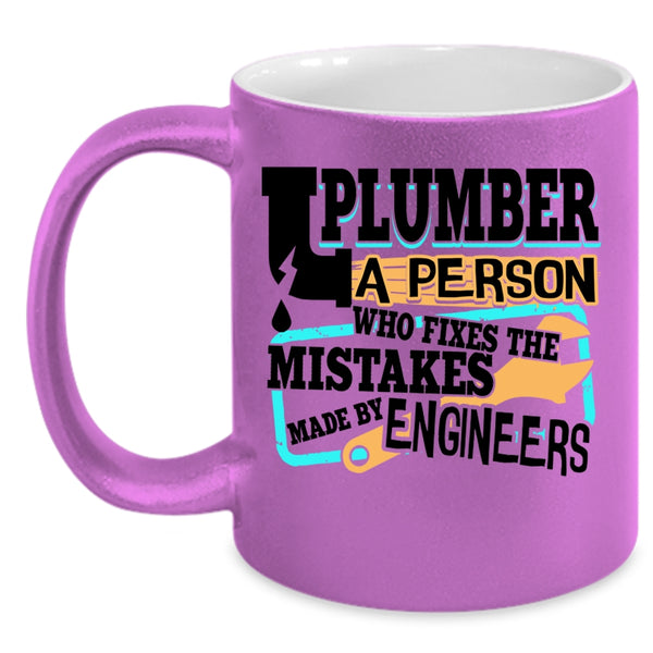 Made By Engineers Coffee Mug, Plumber Accent Mug