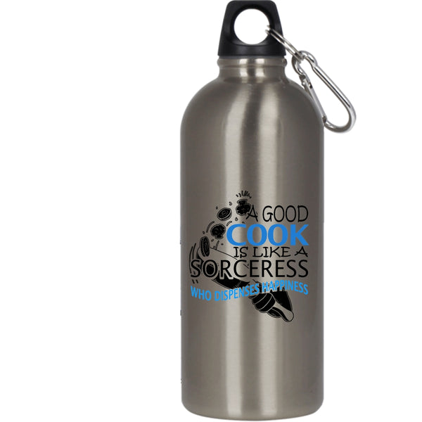 A Good Cook Is Like A Sorceress 20 oz Stainless Steel Bottle,I Love Cooking Outdoor Sports Water Bottle