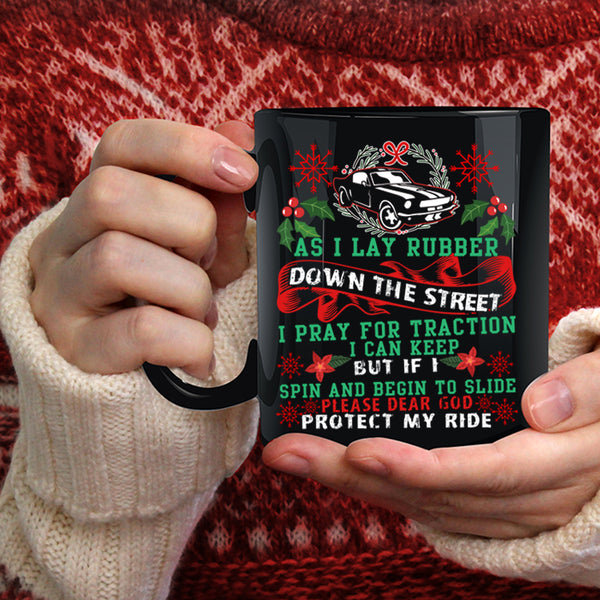 I Pray For Traction I Can Keep Coffee Mug, Cool Christmas Coffee Cup