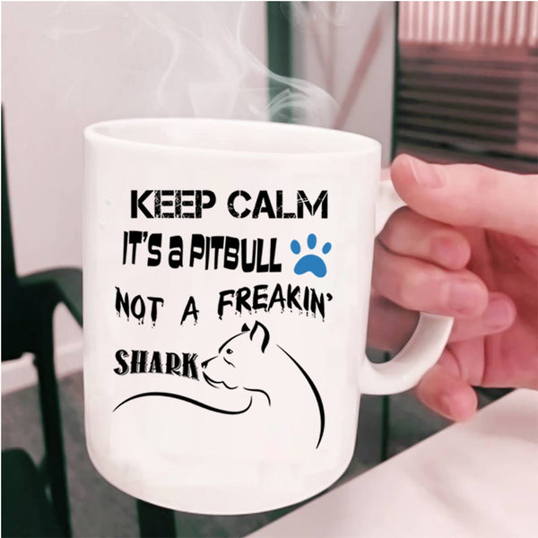 Gift For Dog Lovers Coffee Mug, It's A Pitbull Not A Shark Cup