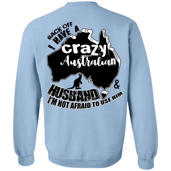 I Love Husband T Shirt, Crazy Australian Husband Sweatshirt