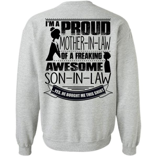 I Love Mom T Shirt, I'm A Proud Mother In Law Sweatshirt
