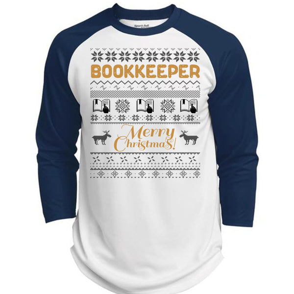 Bookkeeper Merry Christmas T Shirt, I Love Reading T Shirt, Awesome T-Shirts  (Polyester Game Baseball Jersey)