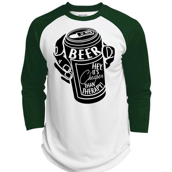 It's Cheaper Than Therapy T Shirt, I Love Beer T Shirt, Awesome T-Shirts  (Polyester Game Baseball Jersey)