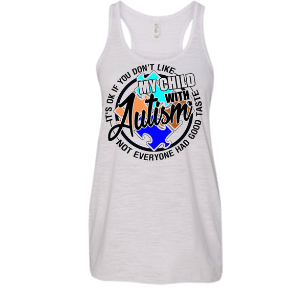 My Child With Autism T Shirt, Gift For Autism Parents Tank Top