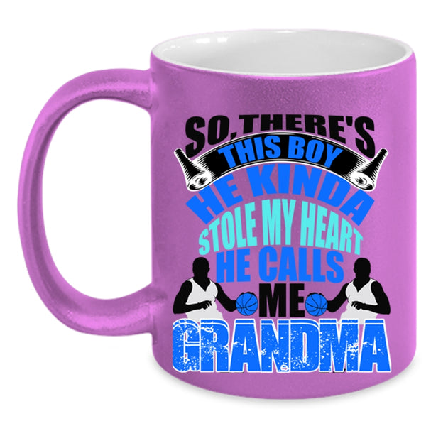 He Calls Me Grandma Coffee Mug, This Boy Kinda Stole My Heart Accent Mug