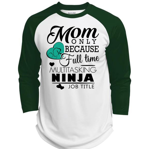 Mom Only Because Full Time Multitasking T Shirt, Mother's Day T Shirt  (Polyester Game Baseball Jersey)