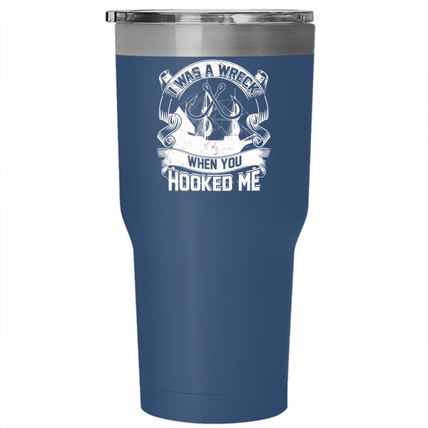 I Was A Wreck Tumbler 30 oz Stainless Steel, Funny Gift For Fisher Travel Mug