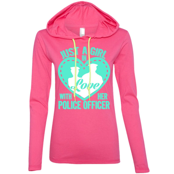 Just A Girl In Love With Her Police Officer T Shirt, I Love Police T Shirt, Awesome T-Shirts