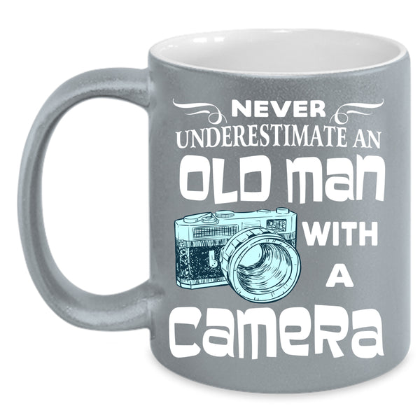 Old Man With A Camera Coffee Mug, Awesome Grandpas Coffee Cup
