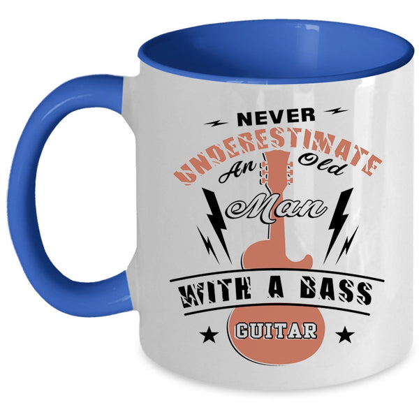 Awesome Grandpas Coffee Mug, An Old Man With A Bass Guitar Accent Mug