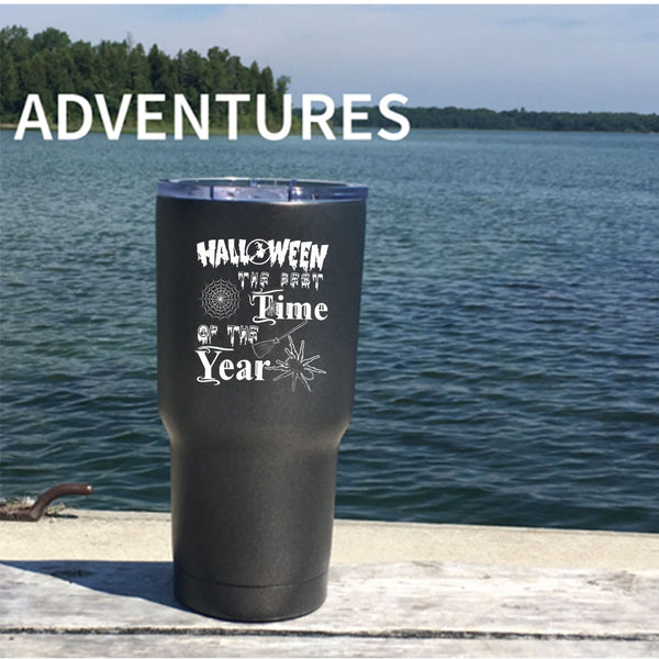 Halloween The Best Time Of The Year Tumbler 30 oz Stainless Steel, Scary Travel Mug
