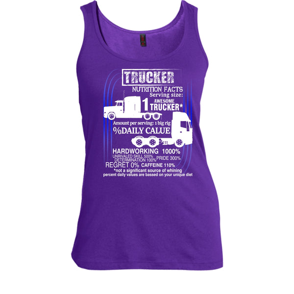 Trucker Nutrition Facts T Shirt, Best Trucker Ever Tank Top