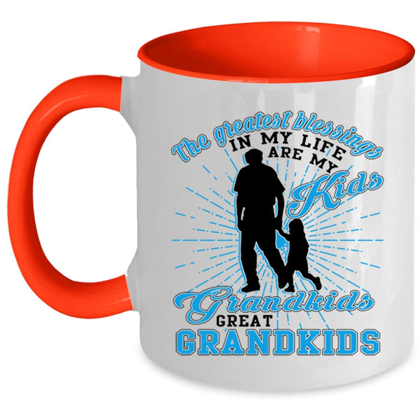 Grandkids Great Grandkids Coffee Mug, My Kids Accent Mug