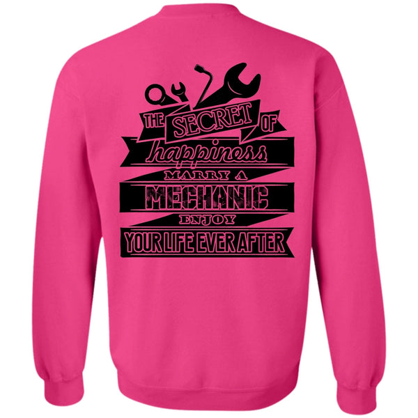 Being A Mechanic T Shirt, Happiness Marry A Mechanic Sweatshirt