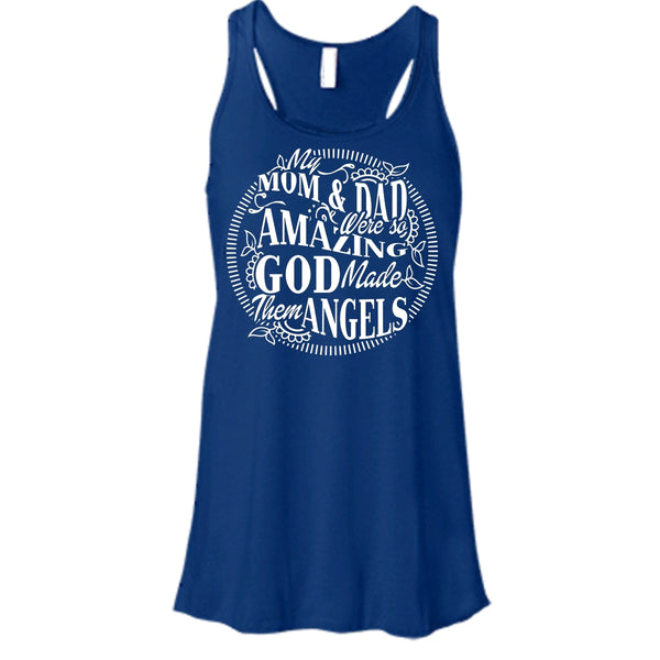 My Mom & Dad T Shirt, God Made Them Angels Tank Top