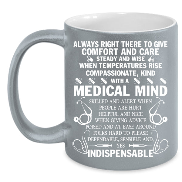 Kind With A Medical Mind Skilled Coffee Mug, Cool Nurses Coffee Cup