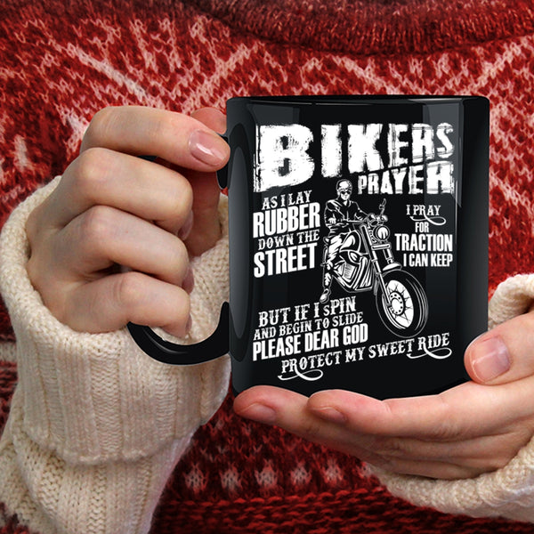 Biker's Prayer Coffee Mug, Cool Gift For Bikers Coffee Cup