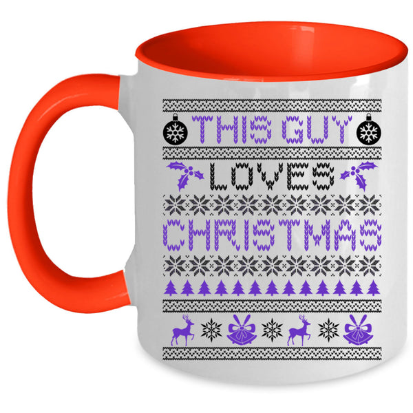 Cute Christmas For Son Coffee Mug, This Guy Loves Christmas Accent Mug