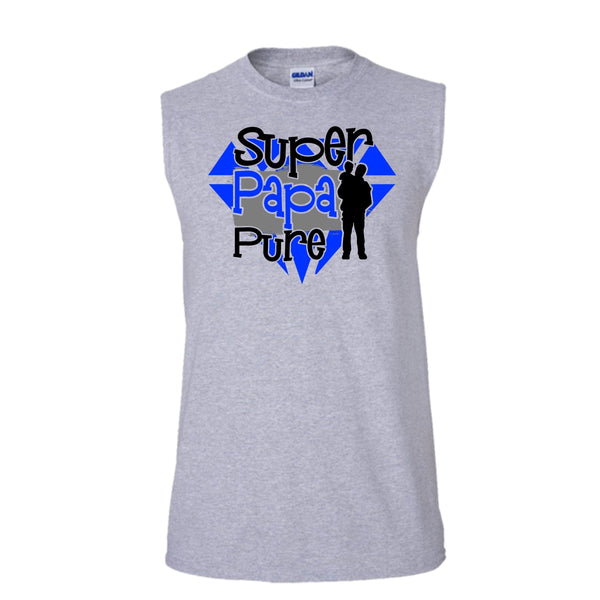 Papa Pure T Shirt, Gift For Papa Tank Top (Men's Cotton Sleeveless)