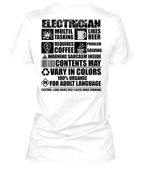 Electrician Multi-tasking T Shirt, I Love Electrician T Shirt