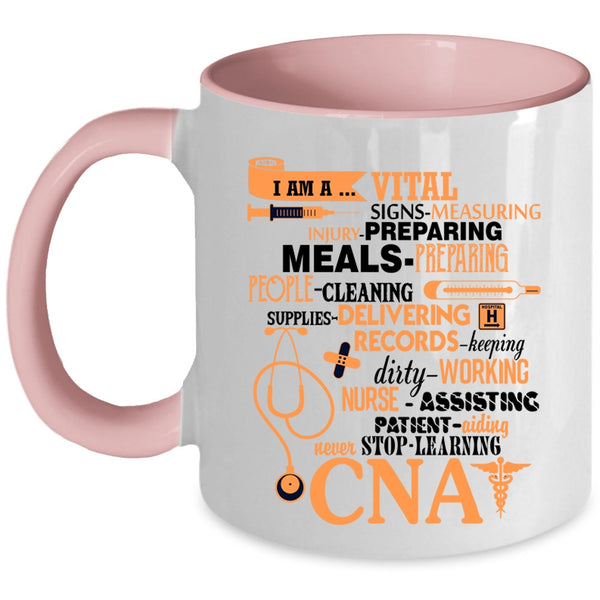 Nurse Assisting Coffee Mug, I Am A CNA Accent Mug