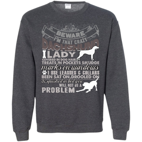 Coolest Dachshund Lady T Shirt, I Am A Dog Lover Sweatshirt