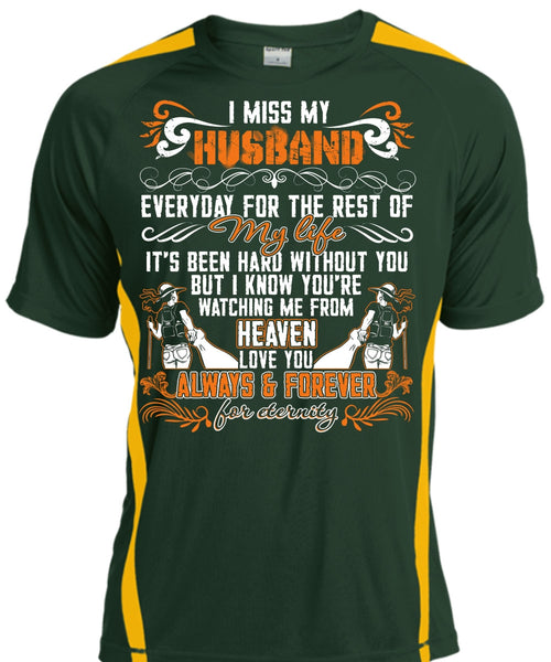 I Miss My Husband T Shirt, Watching Me From Heaven T Shirt, Cool Shirt