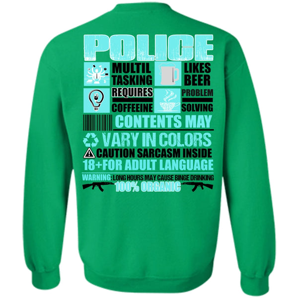 I Love Police T Shirt, Police Multitasking Sweatshirt
