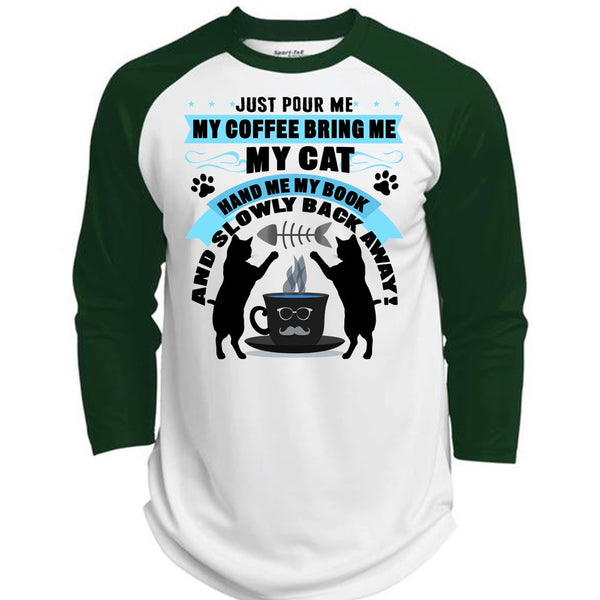 My Coffee Bring Me My Cat T Shirt, I Love My Cat T Shirt, Awesome T-Shirts  (Polyester Game Baseball Jersey)