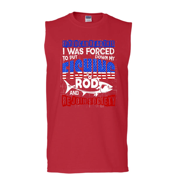 Put Down My Fishing Rod T Shirt, Rejoin Society T Shirt, Cool T Shirt (Men's Cotton Sleeveless)